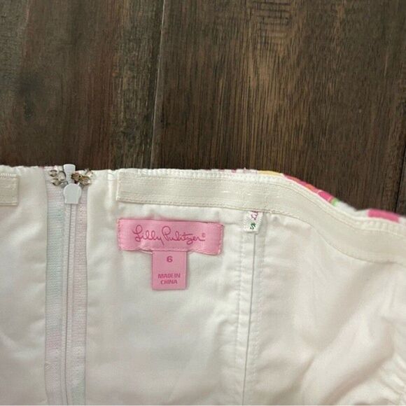 Lilly Pulitzer Bowen Patchwork Strapless Dress 6 - Picture 4 of 6